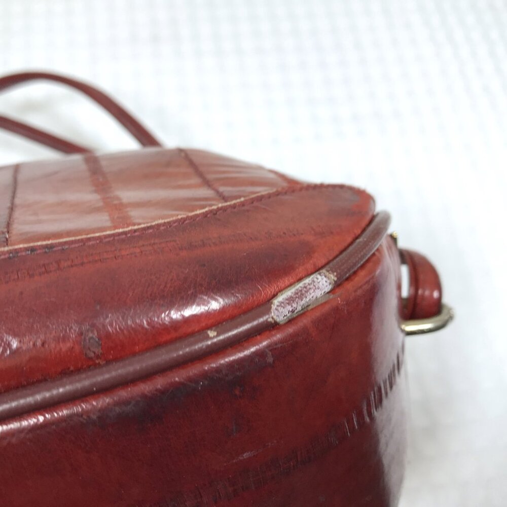 Vintage Oxblood Eelskin Shoulder Bag Korea - Picture 16 of 16